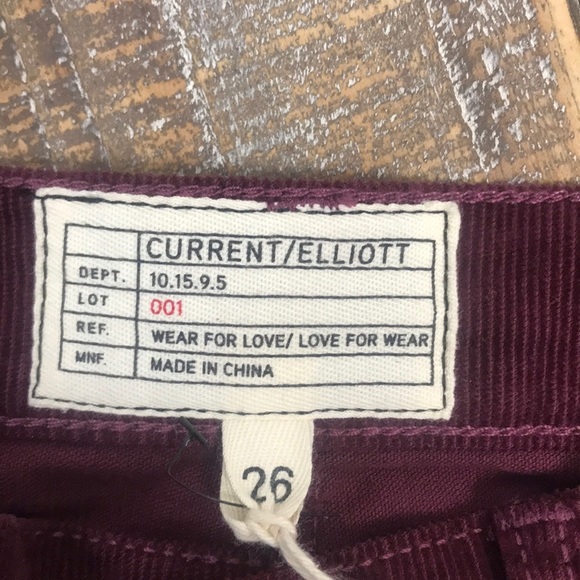 Current Eiliott NWT “The Stiletto” Cord Jeans. - Picture 4 of 4